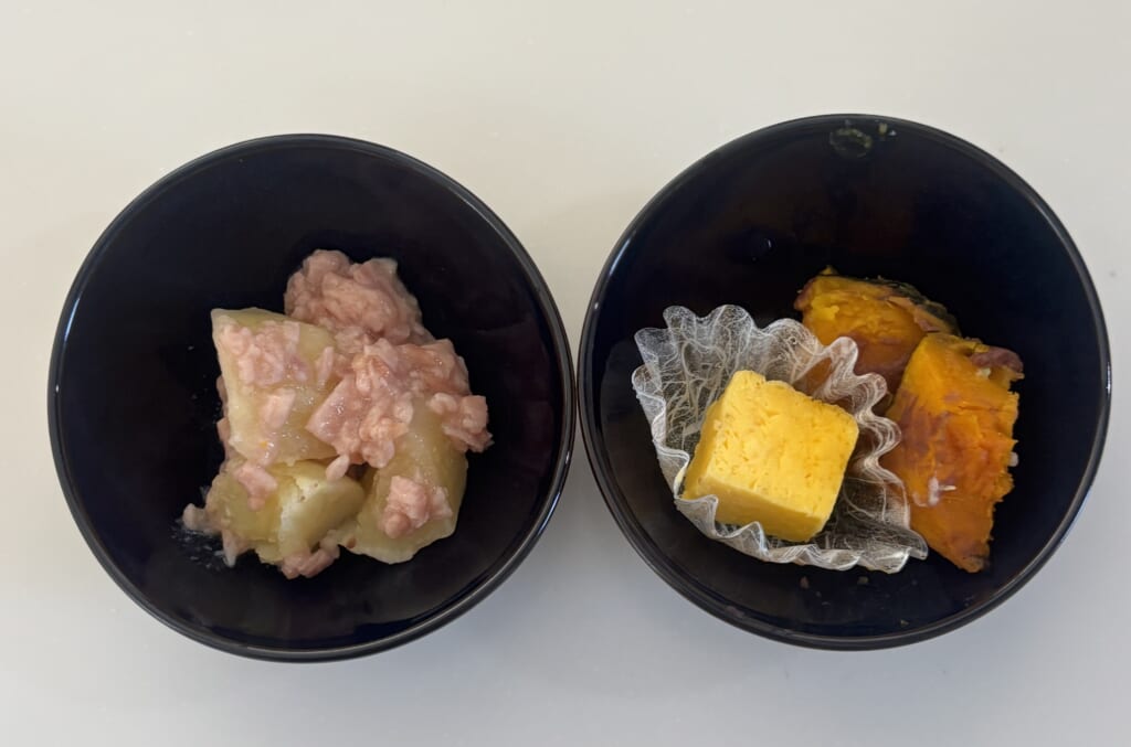 小皿に2回分に分けたところ